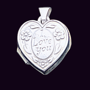 Sterling Silver I Love You Heart Locket