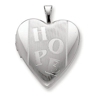 Sterling Silver 20mm Hope Heart Locket