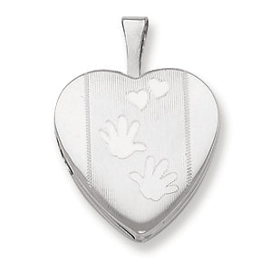 Sterling Silver 16mm Hands Heart Locket