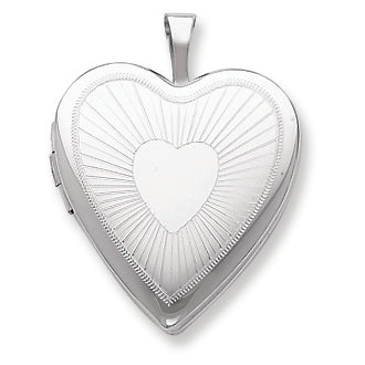 Sterling Silver 20mm Heart Locket