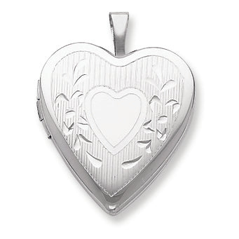 Sterling Silver 20mm D-C Heart Locket