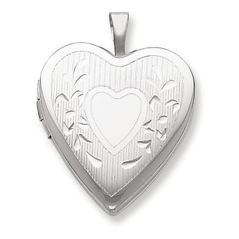 Sterling Silver 20mm D-C Heart Locket