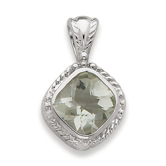 Sterling Silver Green Quartz Pendant