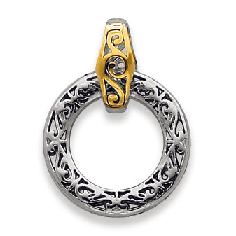 Sterling Silver Gold-plated Antique Pendant