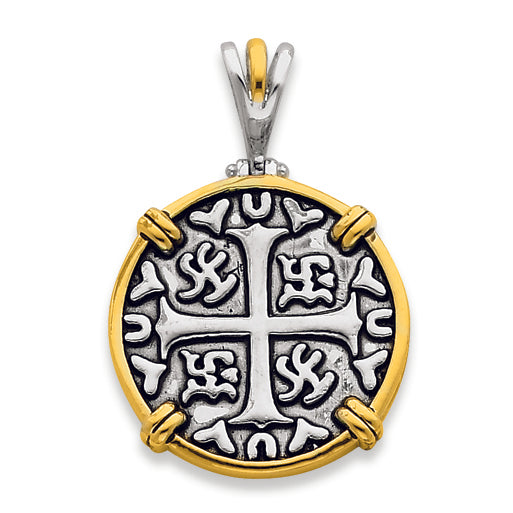 Sterling Silver & Vermeil Chinese Symbols Pendant