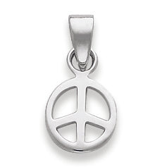 Sterling Silver Small Peace Symbol Pendant