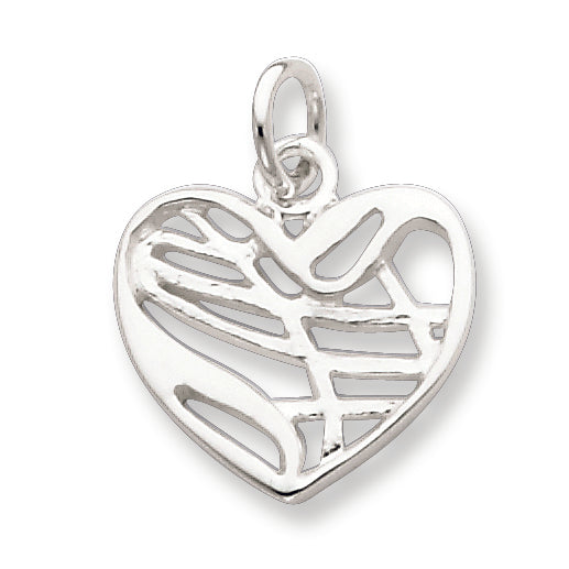 Sterling Silver Polished Heart Pendant