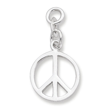 Sterling Silver Polished Peace Charm