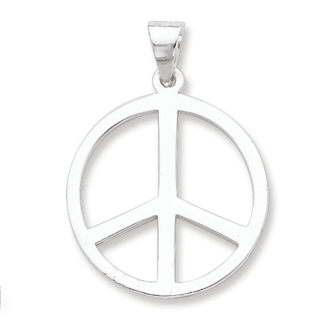 Sterling Silver Peace Symbol Pendant