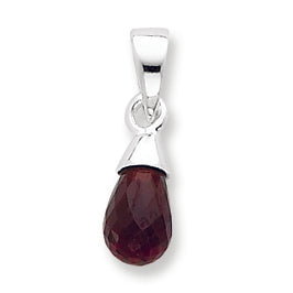 Sterling Silver Garnet Pendant