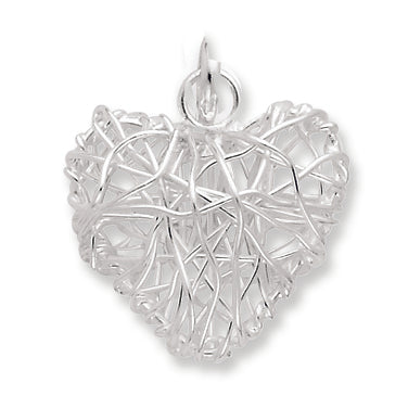 Sterling Silver Polished Puffed Heart Pendant