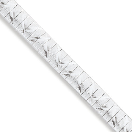 Sterling Silver D-C & Polished Fancy Cubetto Bracelet