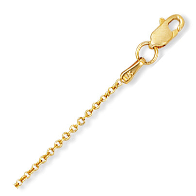 14K Solid Yellow Gold Forsantina Chain 1.5mm thick 18 Inches
