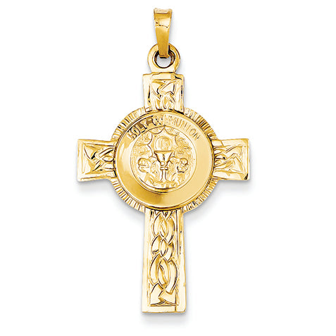 14K Gold Holy Communion Cross Pendant