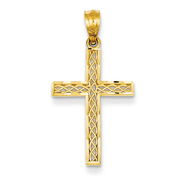 14K Gold Filigree Cross Pendant