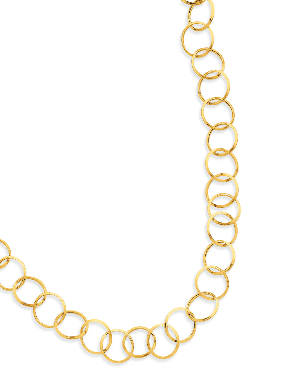 14K Gold Circle Necklace 24 Inches