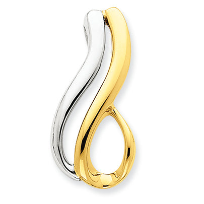14K Gold Two-Tone Fits up to 4mm Regular & 6mm Fancy/Reversible Fancy Omega Slid