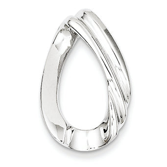 14K White Gold Designer Slide
