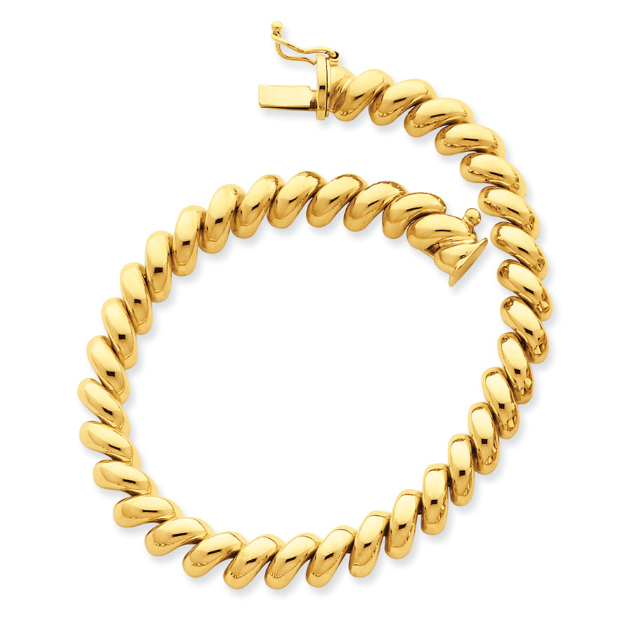 14K Gold San Marco Bracelet 8 Inches