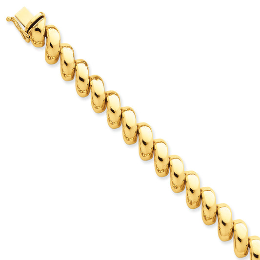 14K Gold San Marco Bracelet 7 Inches