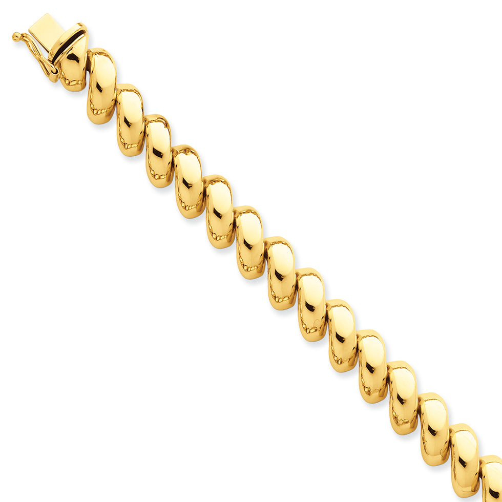14K Gold San Marco Bracelet 8 Inches