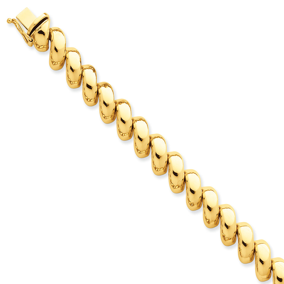 14K Gold Polished San Marco Necklace 17 Inches