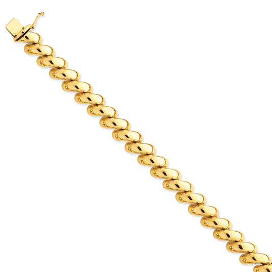 14K Gold San Marco Bracelet 7 Inches