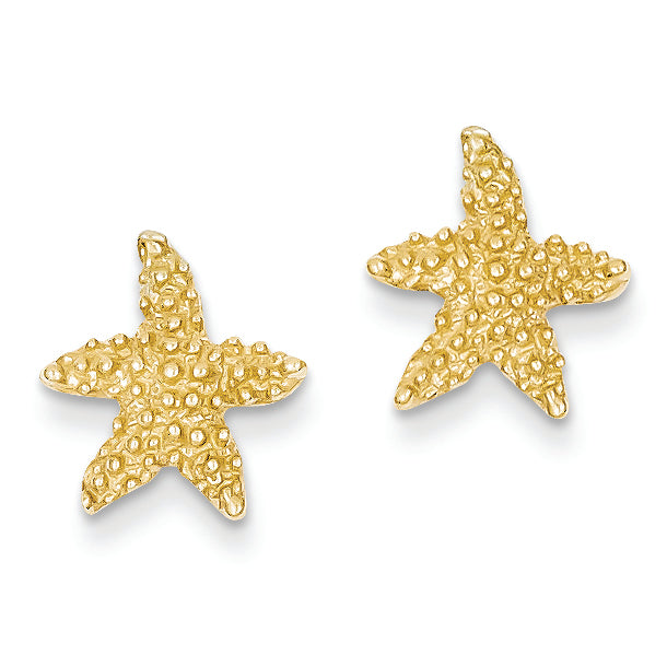 14K Gold Starfish Post Earrings