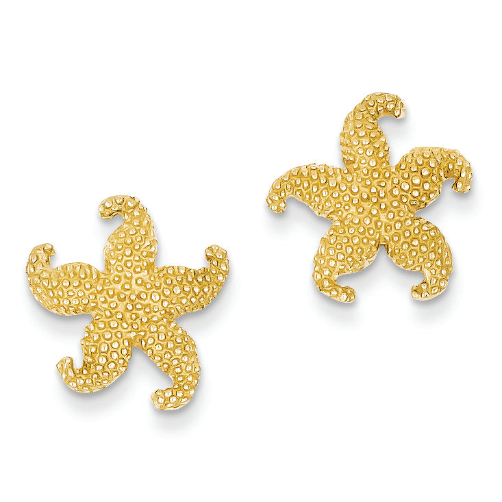 14K Gold Starfish Post Earrings