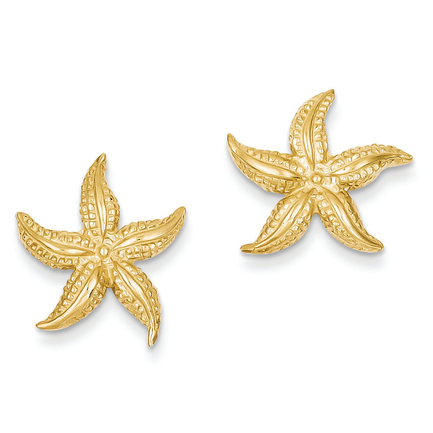 14K Gold Starfish Post Earrings