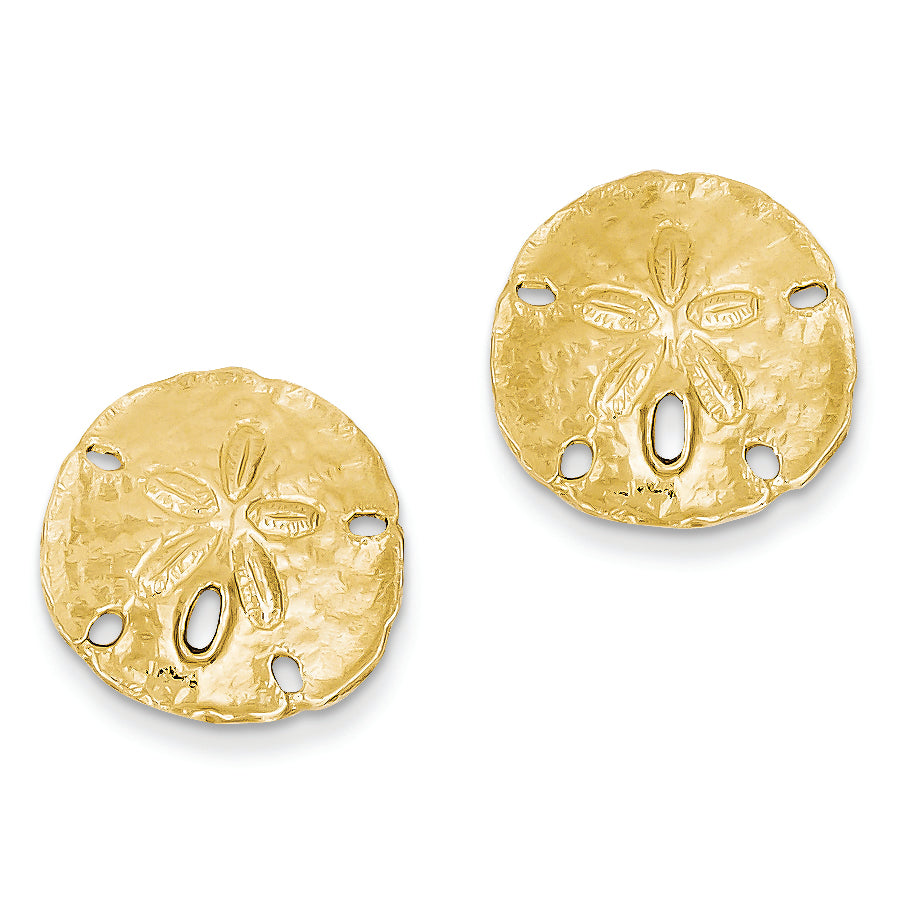 14K Gold Large Sanddollar Post Earrings