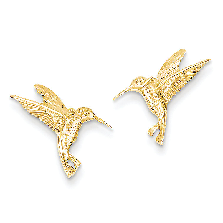 14K Gold Hummingbird Post Earrings