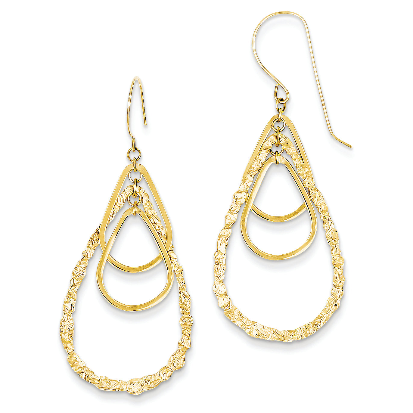 14K Gold Tear Drop Earrings