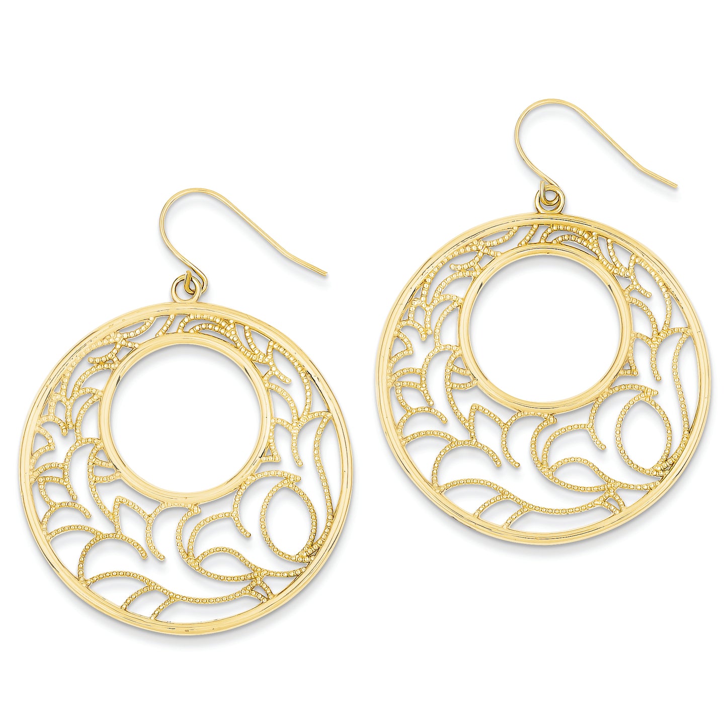 14K Gold Circle Earrings