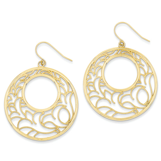 14K Gold Circle Earrings