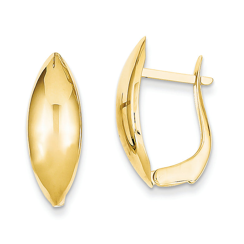 14K Gold Fancy Omega Back Earrings