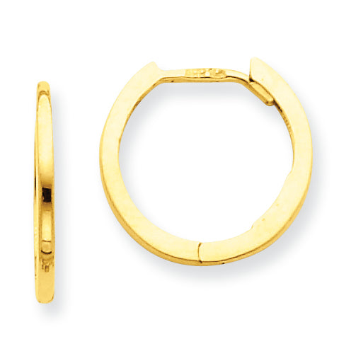 14K Gold Hinged Hoop Earrings