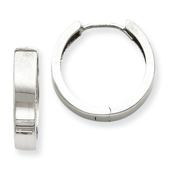 14K White Gold Hinged Earrings