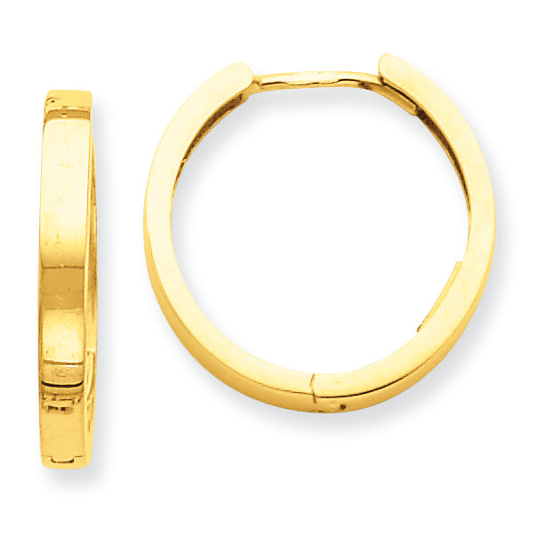 14K Gold Hinged Hoop Earrings