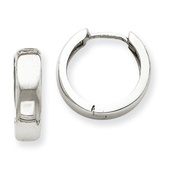 14K White Gold Hinged Earrings