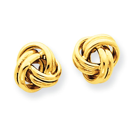 14K Gold Love Knot Post Earrings
