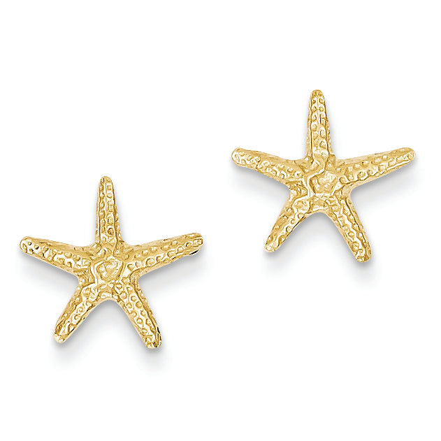 14K Gold Starfish Post Earrings