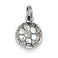 14K White Gold Soccer Ball Charm