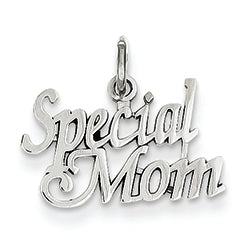 14K White Gold Special Mom Charm