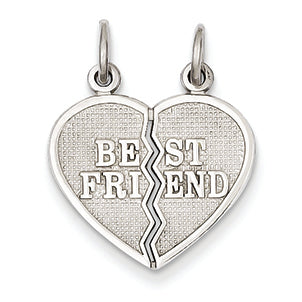 14K White Gold Best Friend Break-apart Charm