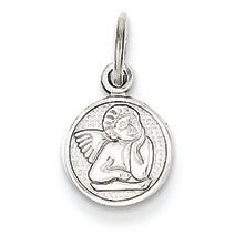 14K White Gold Small Polished Angel Charm