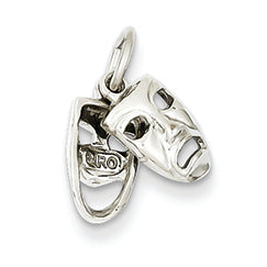 14K White Gold Comedy/Tragedy Charm
