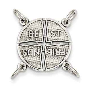 14K White Gold Best Friend Break Apart Charm