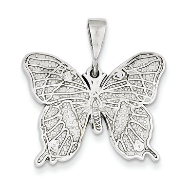 14K White Gold Butterfly Charm