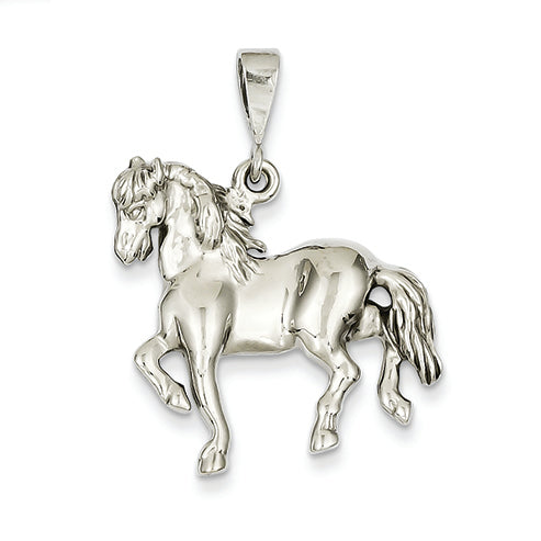 14K White Gold Horse Charm